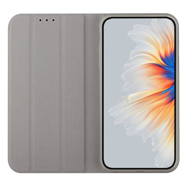 iPhone 13 Pro Case - Tri-fold Leather Book Cover - Grey
