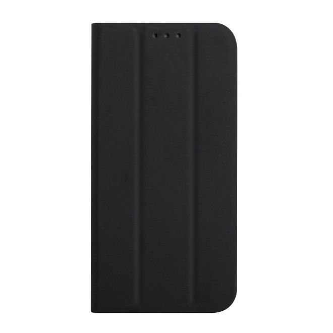 iPhone 13 Pro Max Hülle - dreifach faltbares Leder Bookcover - schwarz