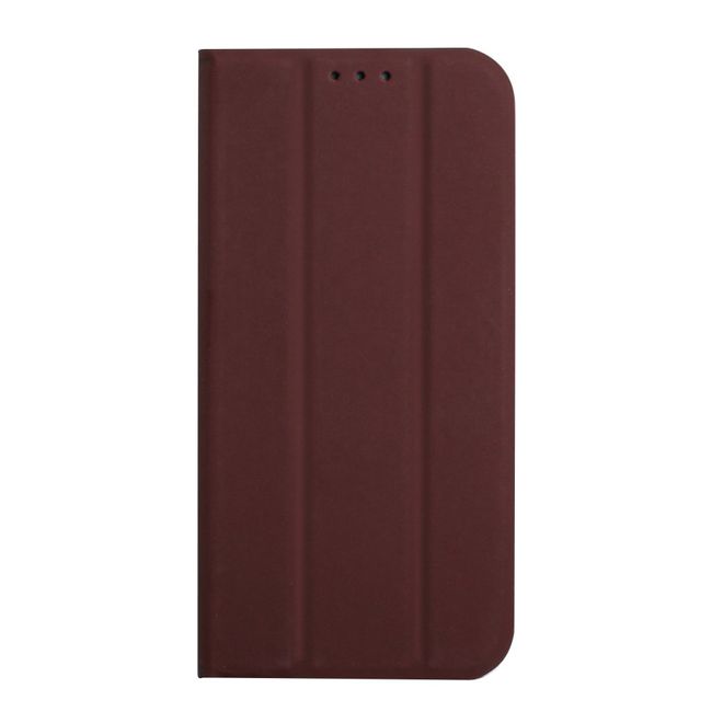 iPhone 13 Pro Max Case - Tri-fold Leather Book Cover - Brown