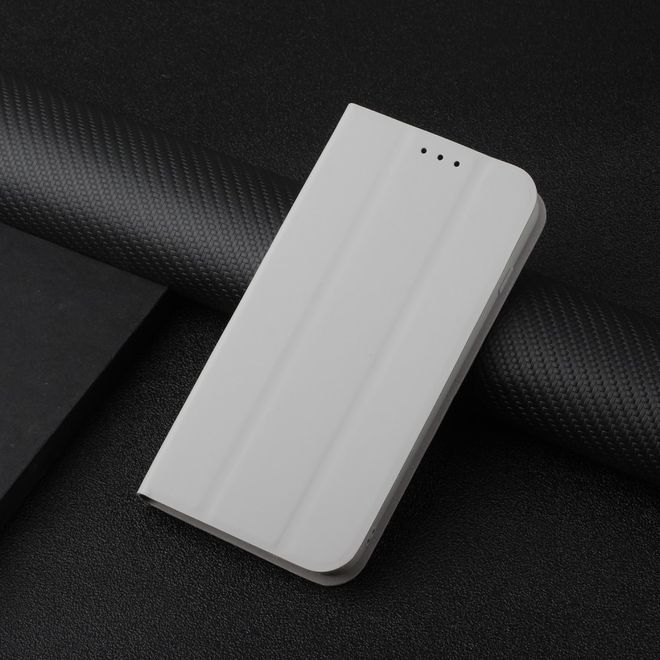 iPhone 13 Pro Max Case - Tri-fold Leather Book Cover - Grey