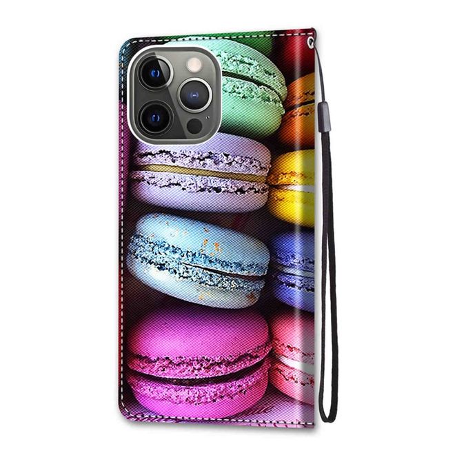 iPhone 13 Pro Max Phone Case - Leather Book Cover Image Series - Candy