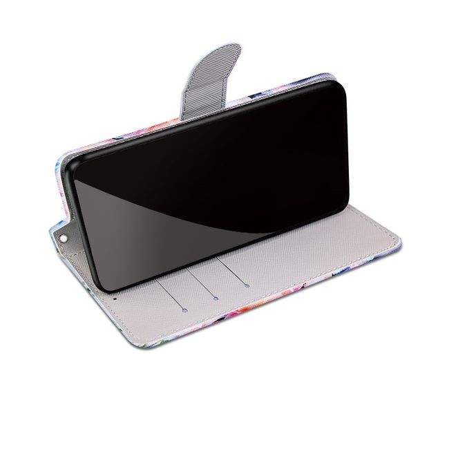 Étui pour iPhone 13 Pro Max - Collection Couverture Livre en Cuir - Bouquet de Fleurs