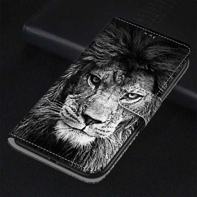 Étui pour iPhone 13 Pro Max - Collection Couverture Livre en Cuir - Lion