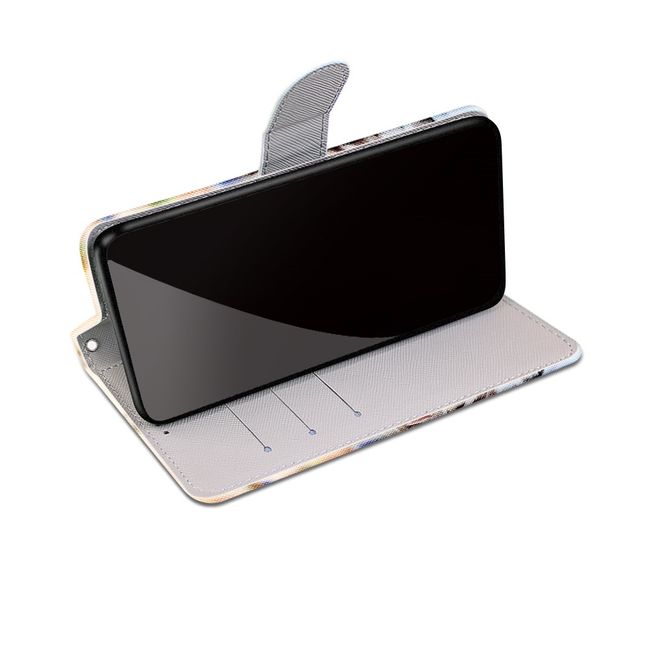 iPhone 13 Pro Max Handy Hülle - Leder Bookcover Image Series - Katze mit Baby