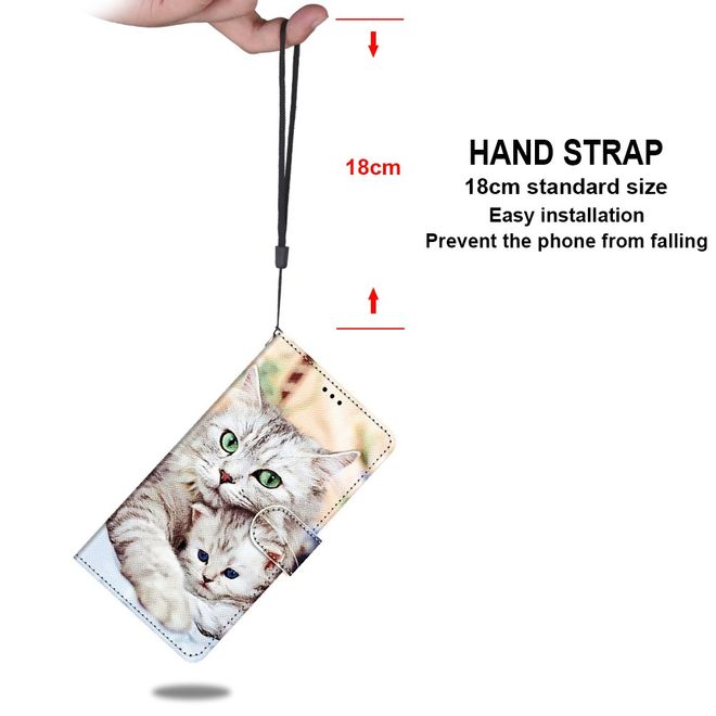 iPhone 13 Pro Max Handy Hülle - Leder Bookcover Image Series - Katze mit Baby