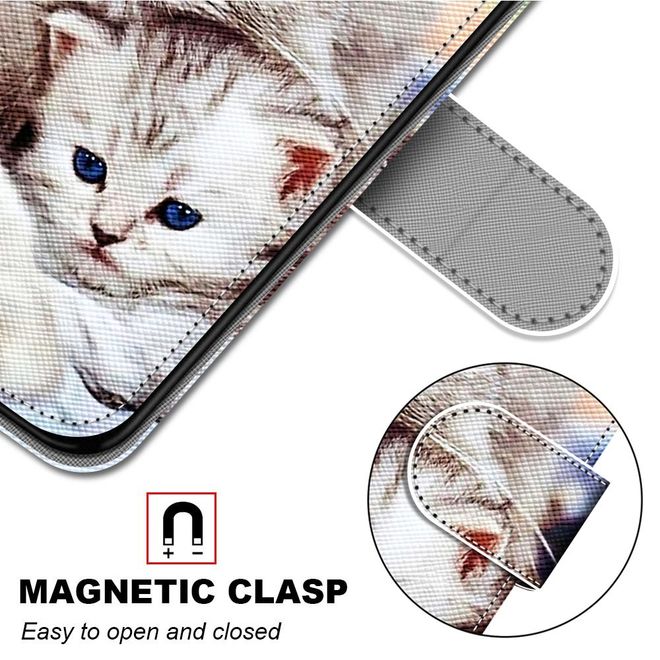 iPhone 13 Pro Max Handy Hülle - Leder Bookcover Image Series - Katze mit Baby
