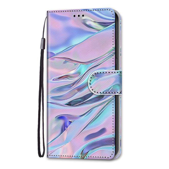 iPhone 13 Pro Max Handy Hülle - Leder Bookcover Image Series - Wellen