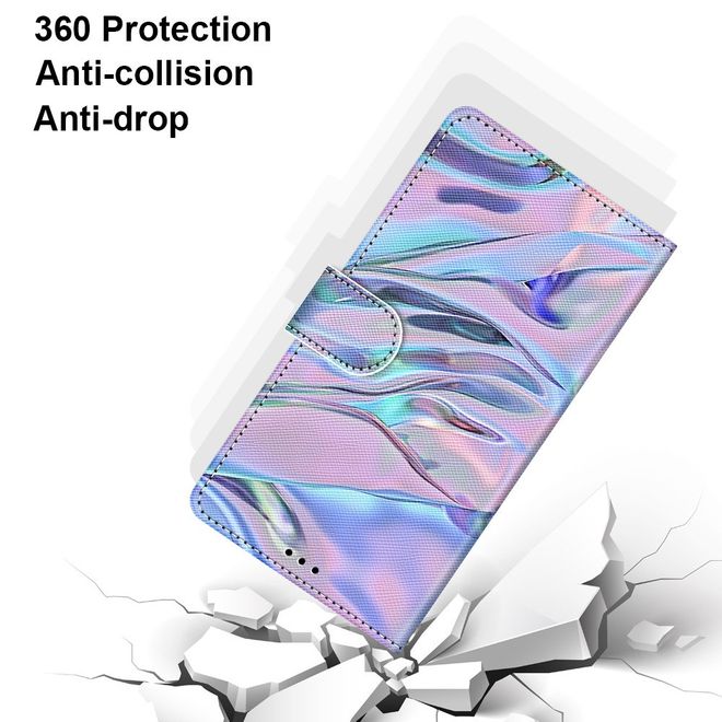 iPhone 13 Pro Max Handy Hülle - Leder Bookcover Image Series - Wellen