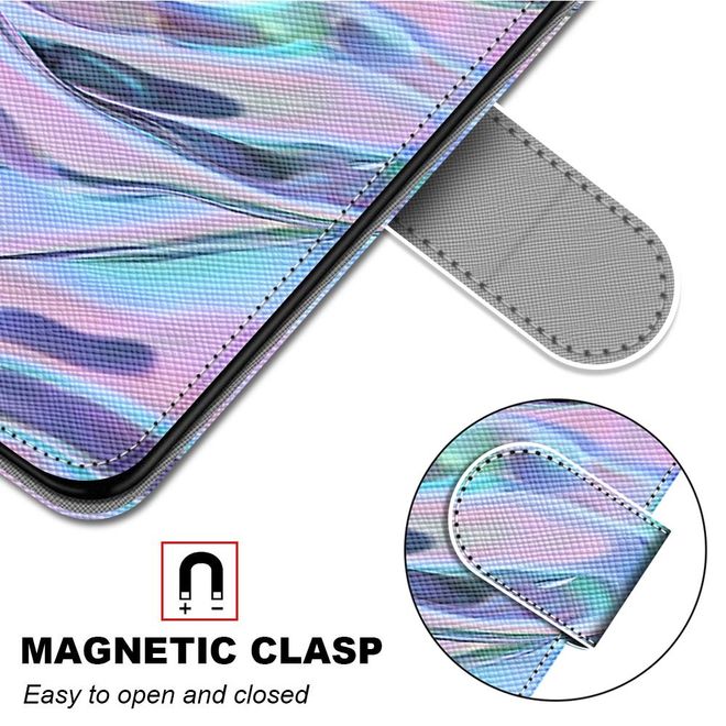 iPhone 13 Pro Max Handy Hülle - Leder Bookcover Image Series - Wellen