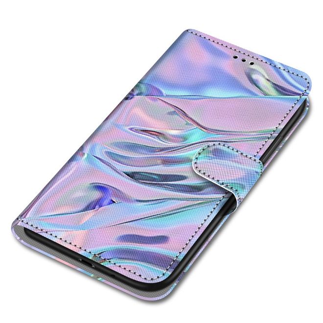 iPhone 13 Pro Max Handy Hülle - Leder Bookcover Image Series - Wellen