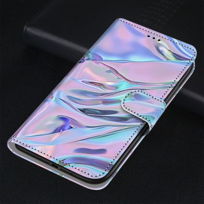iPhone 13 Pro Max Handy Hülle - Leder Bookcover Image Series - Wellen