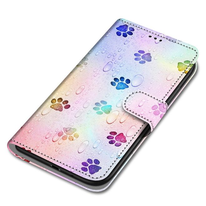 iPhone 13 Pro Handy Hülle - Leder Bookcover Image Series - Fussabdrücke