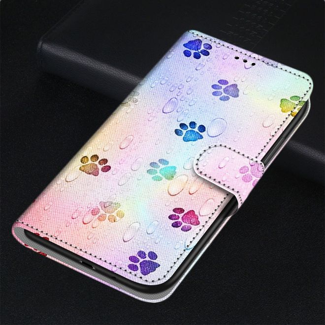 iPhone 13 Pro Handy Hülle - Leder Bookcover Image Series - Fussabdrücke