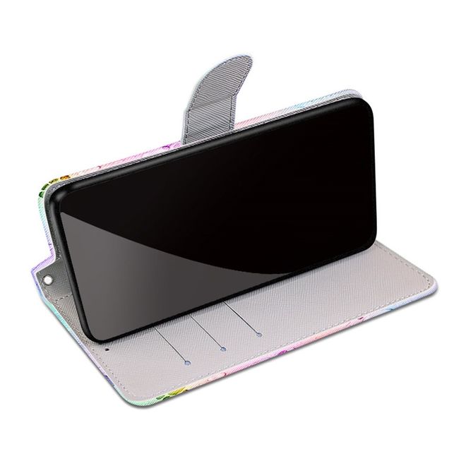 iPhone 13 Pro Handy Hülle - Leder Bookcover Image Series - Blätter
