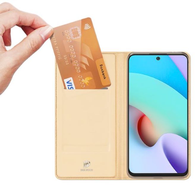 Dux Ducis - Xiaomi Redmi 10 Hülle - Handy Bookcover - Skin Pro Series - gold