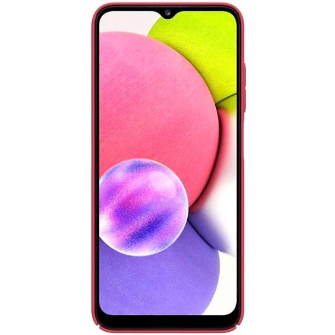 Nillkin - Samsung Galaxy A03s Hülle - Plastik Case - Super Frosted Shield Series - rot