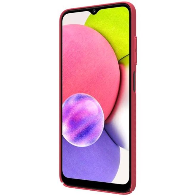 Nillkin - Samsung Galaxy A03s Hülle - Plastik Case - Super Frosted Shield Series - rot