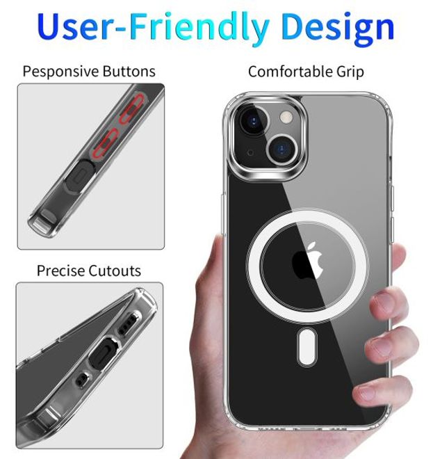 iPhone 13 Clear Case (PC/TPU) - MagSafe Series Case - Transparent
