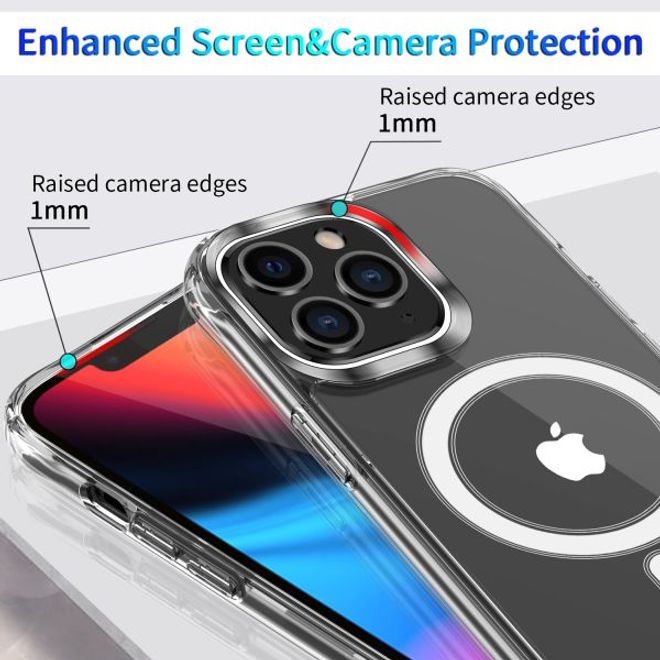 iPhone 13 Pro Max Clear Case (PC/TPU) - MagSafe Series Hülle - transparent