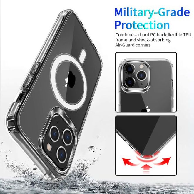 iPhone 13 Pro Max Clear Case (PC/TPU) - MagSafe Series Hülle - transparent
