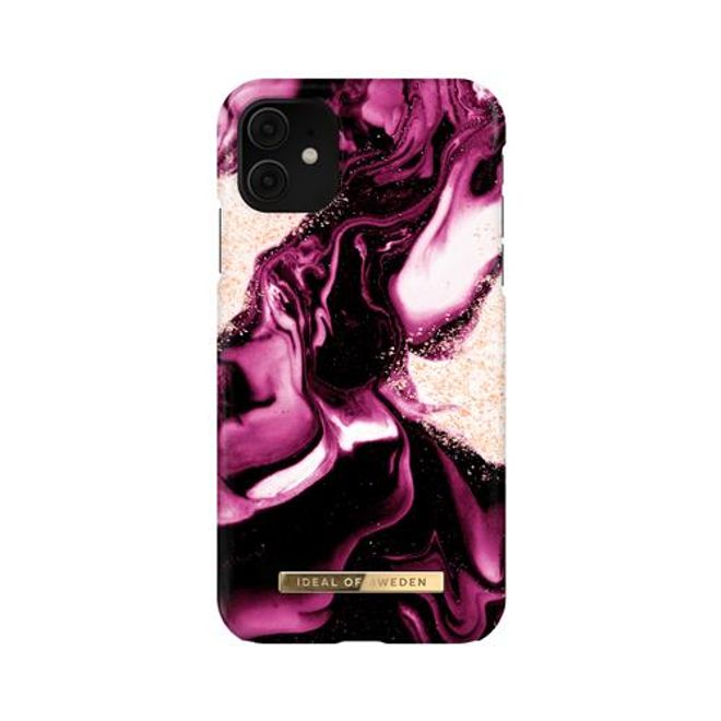 iDeal of Sweden - iPhone 11 / XR Hülle - Printed Case - Golden Ruby Marble
