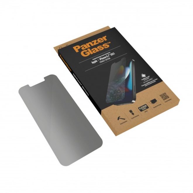 PanzerGlass - iPhone 13 Pro Max Displayschutz aus gehärtetem Glas - Privacy (P2743) - transparent