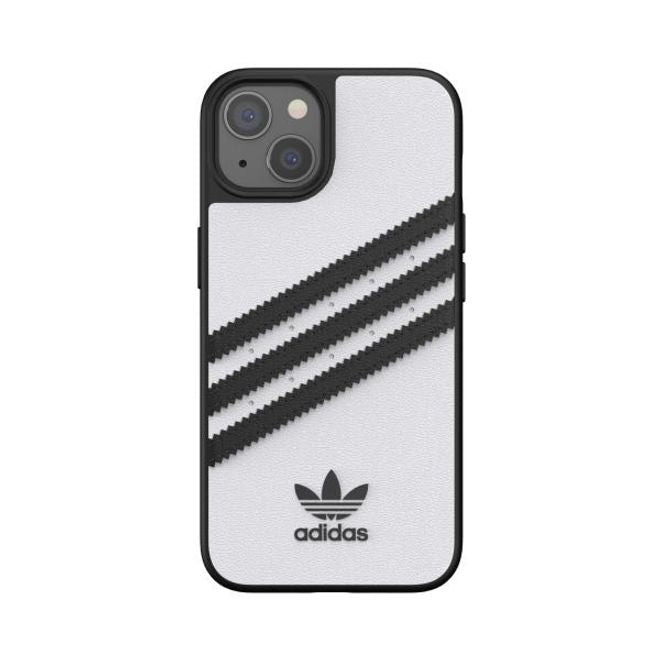 Adidas - iPhone 13 Hülle - Kunstleder Hardcase - OR Moulded Case PU Series - weiss