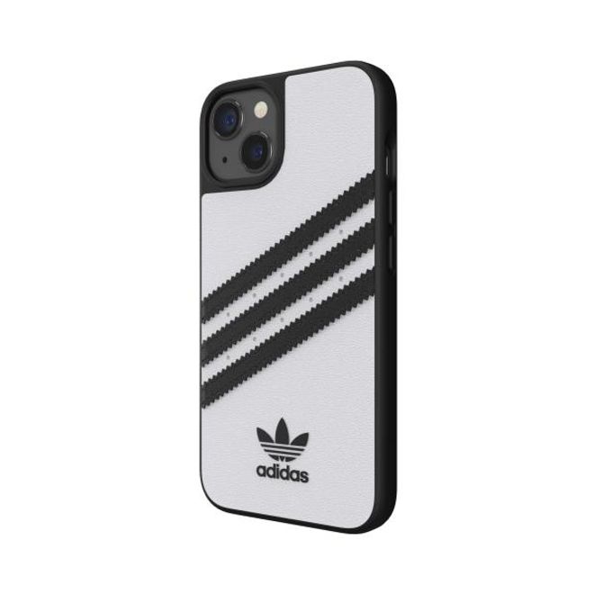 Adidas - iPhone 13 Hülle - Kunstleder Hardcase - OR Moulded Case PU Series - weiss