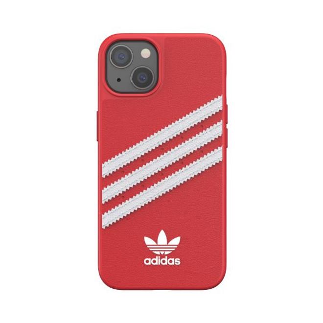 Adidas - iPhone 13 Pro Hülle - Kunstleder Hardcase - OR Moulded Case PU Series - rot