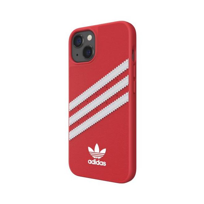 Adidas - iPhone 13 Pro Hülle - Kunstleder Hardcase - OR Moulded Case PU Series - rot