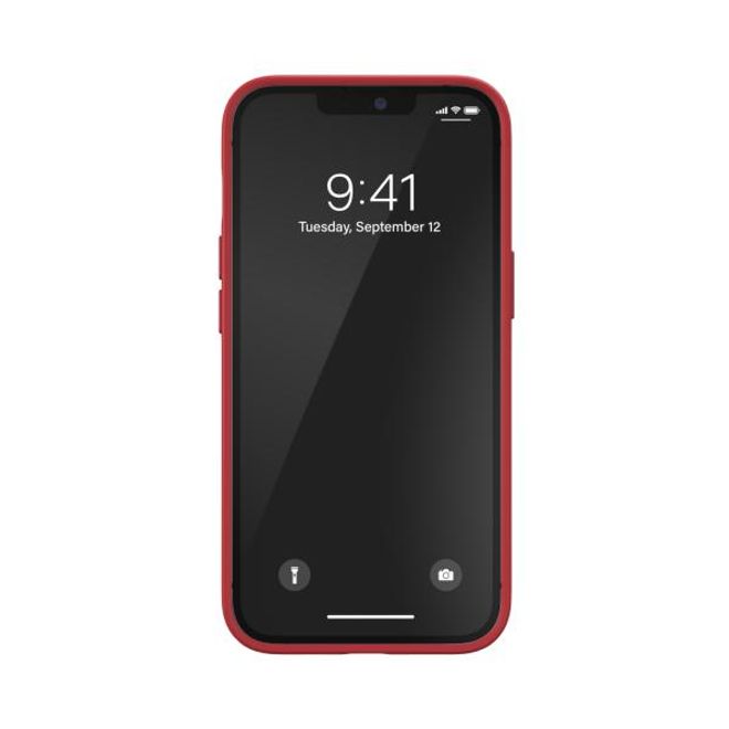 Adidas - iPhone 13 Pro Hülle - Kunstleder Hardcase - OR Moulded Case PU Series - rot