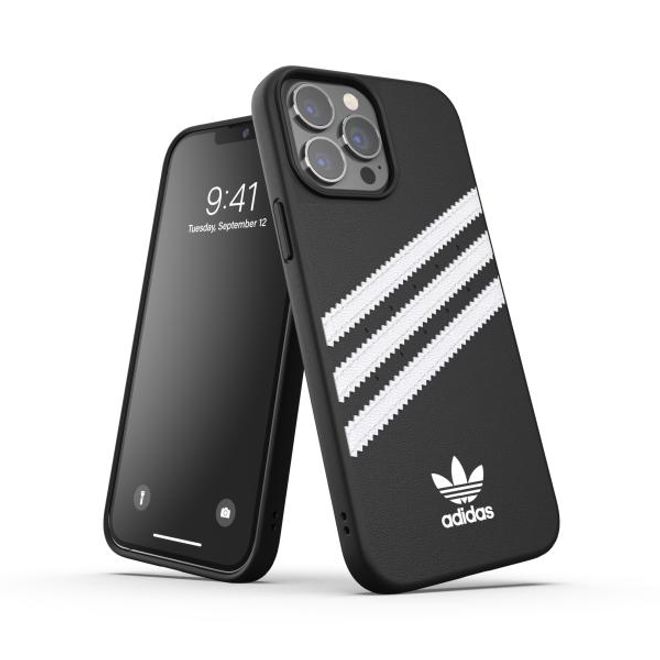 Adidas - iPhone 13 Pro Max Hülle - Kunstleder Hardcase - OR Moulded Case PU Series - schwarz