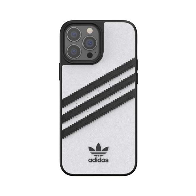 Adidas - iPhone 13 Pro Max Hülle - Kunstleder Hardcase - OR Moulded Case PU Series - weiss