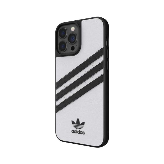 Adidas - iPhone 13 Pro Max Hülle - Kunstleder Hardcase - OR Moulded Case PU Series - weiss