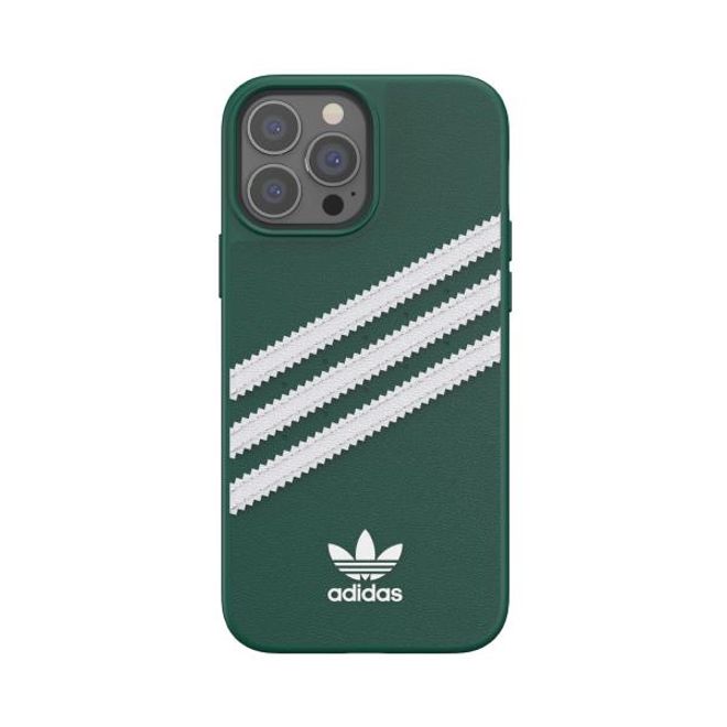 Adidas - iPhone 13 Pro Max Hülle - Kunstleder Hardcase - OR Moulded Case PU Series - grün