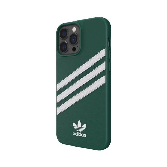 Adidas - iPhone 13 Pro Max Hülle - Kunstleder Hardcase - OR Moulded Case PU Series - grün