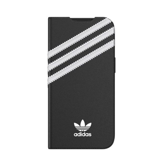 Adidas - iPhone 13 Pro Hülle - Leder Bookcover - OR Booklet Case PU Series - schwarz