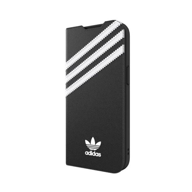 Adidas - iPhone 13 Pro Hülle - Leder Bookcover - OR Booklet Case PU Series - schwarz
