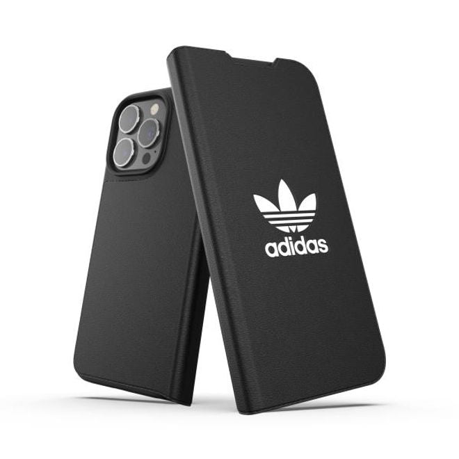 Adidas - iPhone 13 Pro Hülle - Leder Bookcover - OR Booklet Case Basic Series - schwarz