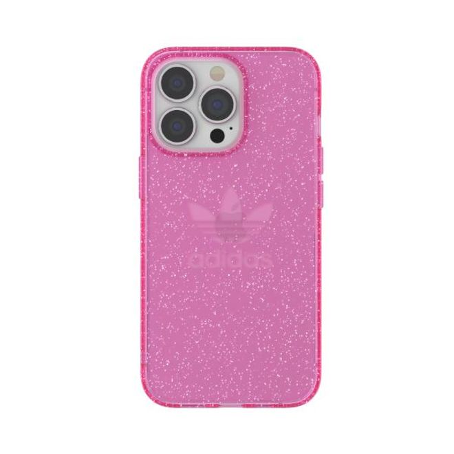 Adidas - iPhone 13 Pro Hülle - Hardcase - OR Protective Clear Case Glitter Series - pink