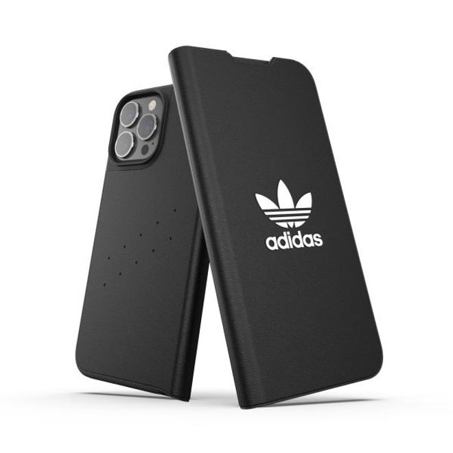Adidas - iPhone 13 Pro Max Hülle - Leder Bookcover - OR Booklet Case Basic Series - schwarz