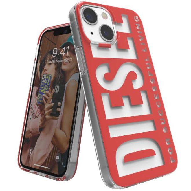 Diesel - iPhone 13 mini Hülle - Hardcase - Clear Case Diesel Graphic Series - rot