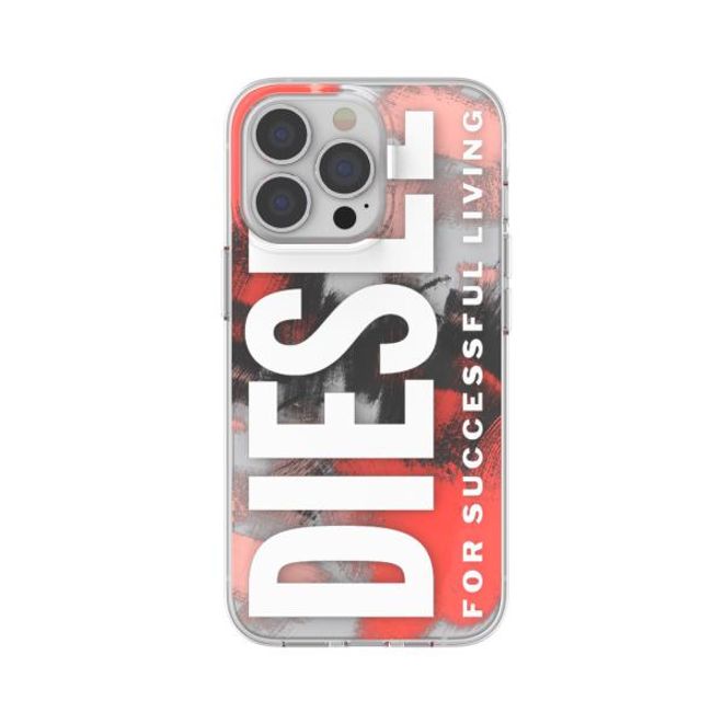 Diesel - iPhone 13 Pro / iPhone 13 Hülle - Hardcase - Clear Case AOP Military Brush Series - mehrfarbig