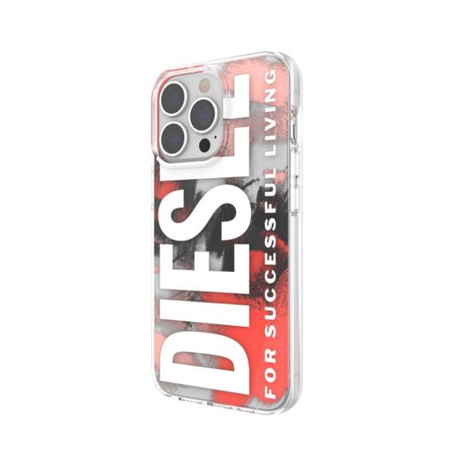Diesel - iPhone 13 Pro / iPhone 13 Hülle - Hardcase - Clear Case AOP Military Brush Series - mehrfarbig