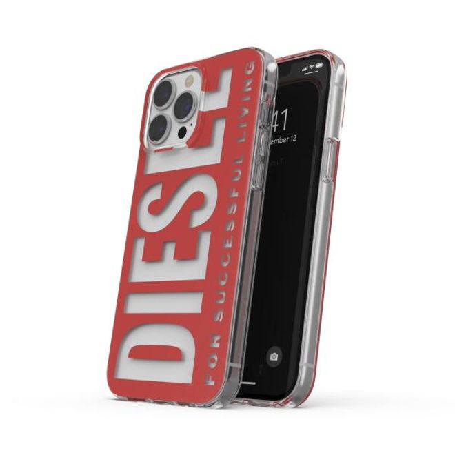 Diesel - iPhone 13 Pro Max Hülle - Hardcase - Clear Case Diesel Graphic Series - rot
