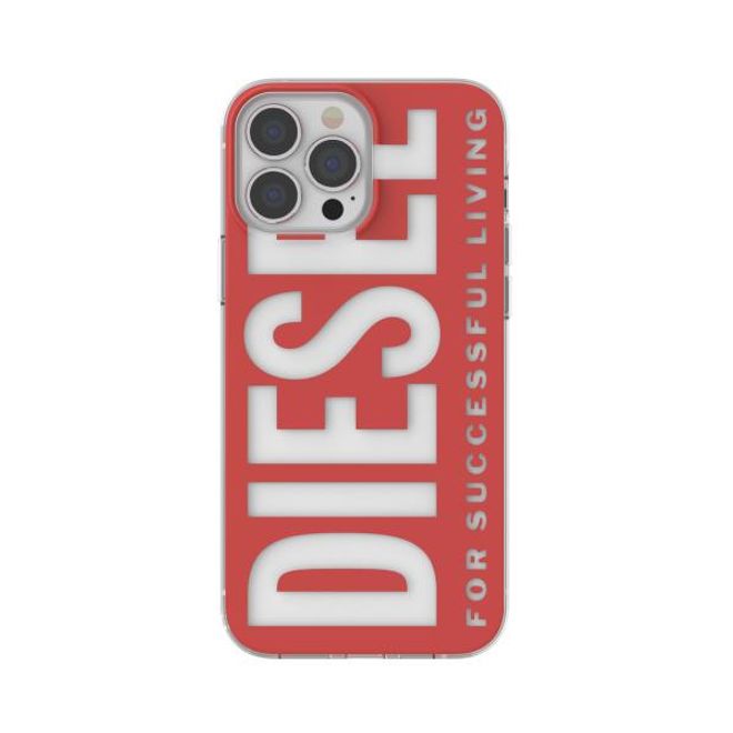 Diesel - iPhone 13 Pro Max Hülle - Hardcase - Clear Case Diesel Graphic Series - rot