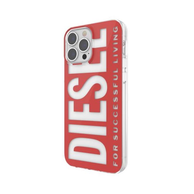 Diesel - iPhone 13 Pro Max Hülle - Hardcase - Clear Case Diesel Graphic Series - rot