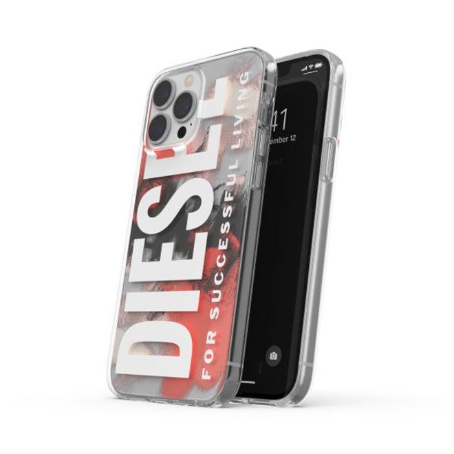 Diesel - iPhone 13 Pro Max Hülle - Hardcase - Clear Case AOP Military Brush Series - mehrfarbig