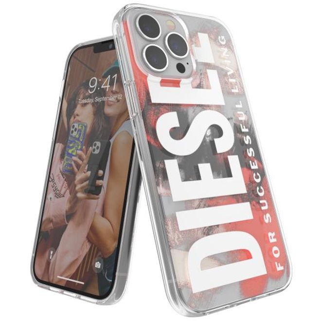 Diesel - iPhone 13 Pro Max Hülle - Hardcase - Clear Case AOP Military Brush Series - mehrfarbig