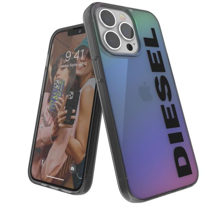 Diesel - iPhone 13 Pro / iPhone 13 Hülle - Hardcase - Snap Case Holographic Logo Series - mehrfarbig